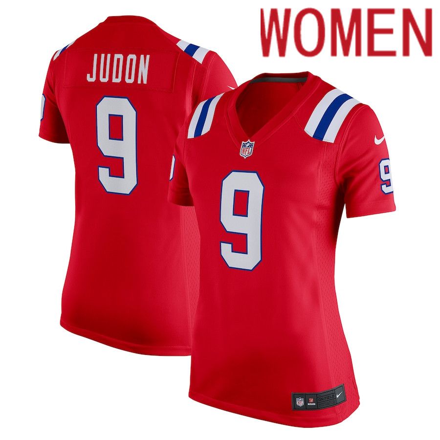 Women New England Patriots #9 Matthew Judon Nike Red Game NFL Jersey->women nfl jersey->Women Jersey